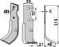 Preview: Fräsmesser 215x50mm, rechts
